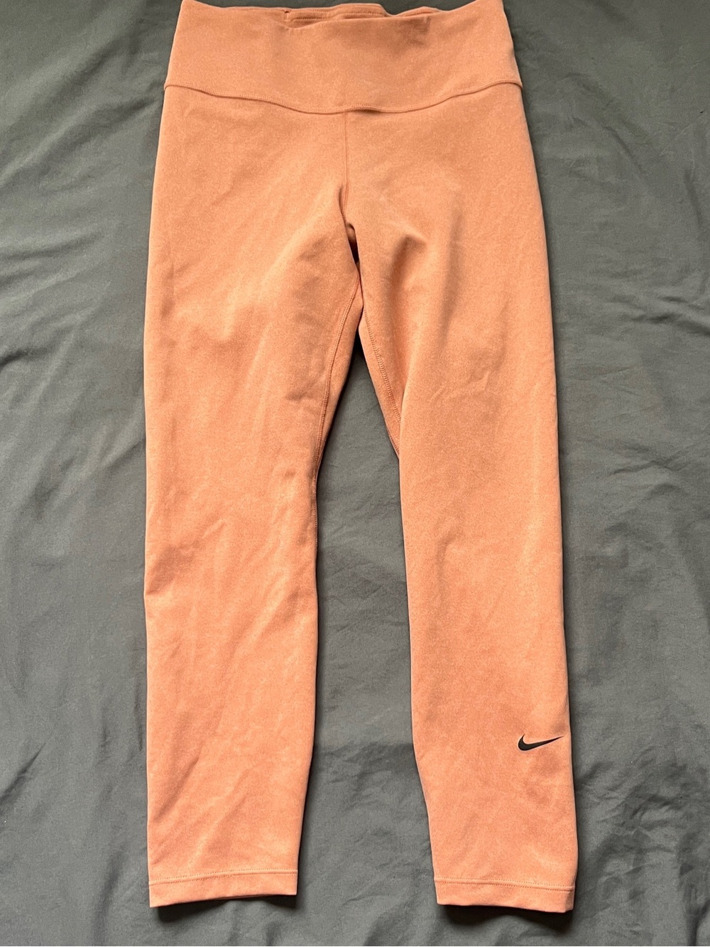 Nike Dri-FIT Women's Orange Cropped Leggings Small Stretch Breathable Activewear